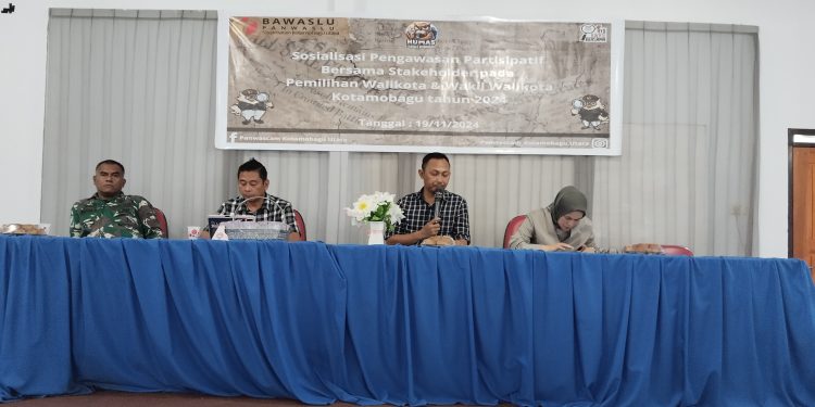 Panwascam Kotamobagu Utara Gelar Sosialisasi Pengawasan Partisipatif Bersama Stakeholder untuk Pilkada Kotamobagu 2024