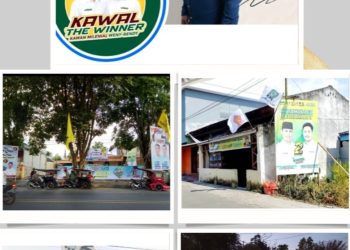 Semarak Posko The Winner Berjajar Sepanjang Jalan Utara hingga Barat Kotamobagu