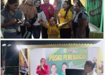 Aktif Kunjungi Posko Pemenangan “The Winner” Rindah Mokoginta di Sambut Antusias Warga