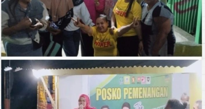 Aktif Kunjungi Posko Pemenangan “The Winner” Rindah Mokoginta di Sambut Antusias Warga