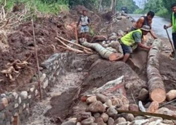 PUPR Kotamobagu Pacu Pekerjaan Fisik Drainase di Jl. Pande Bulan