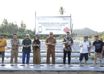 Pj Wali Kota Kotamobagu Lakukan Penanaman Cabai Rawit dengan Teknologi Digital Farming