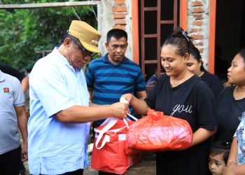 Walikota Bersama Kapolres dan KPN Serahkan Bantuan ke Warga Terdampak Bencana