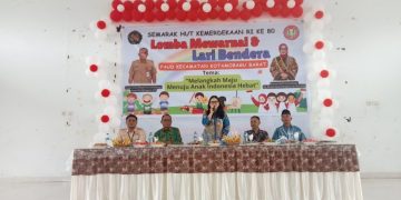 Ny. Resty A Mangkat Somba Buka Lomba Mewarnai dan Lari Bendera Antar TK Se-Kecamatan Kotamobagu Barat