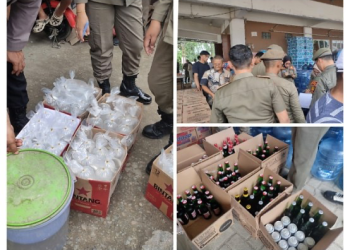 Pemkot Kotamobagu Gelar Operasi Besar, Ribuan Botol Miras Ilegal Disita
