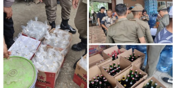 Pemkot Kotamobagu Gelar Operasi Besar, Ribuan Botol Miras Ilegal Disita