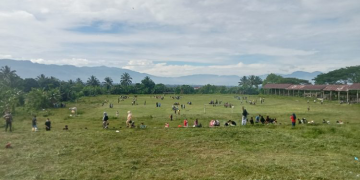 Pemkot Kotamobagu Bersih-Bersih di Gelora Ambang