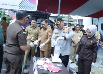 Wujud Sinergitas Penegak Hukum, Kapolres Kotamobagu Hadiri Pemusnahan Babuk