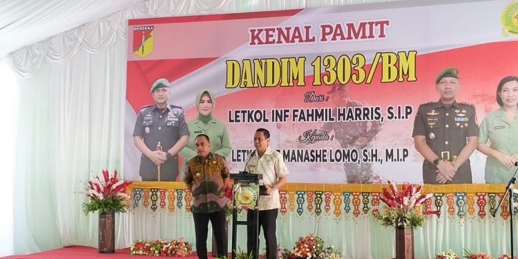 Walikota dan Wakil Walikota Kotamobagu Hadiri Kenal Pamit Dandim 1303/BM
